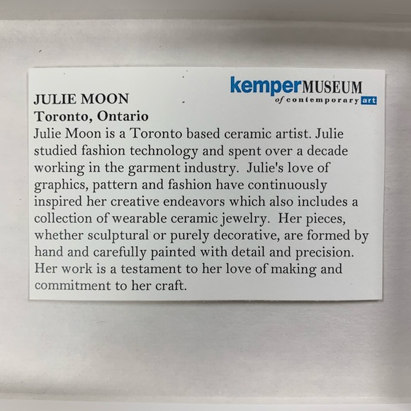 NIB Ceramic Necklace by Toronto artist Julie Moon - Picture 4 of 13
